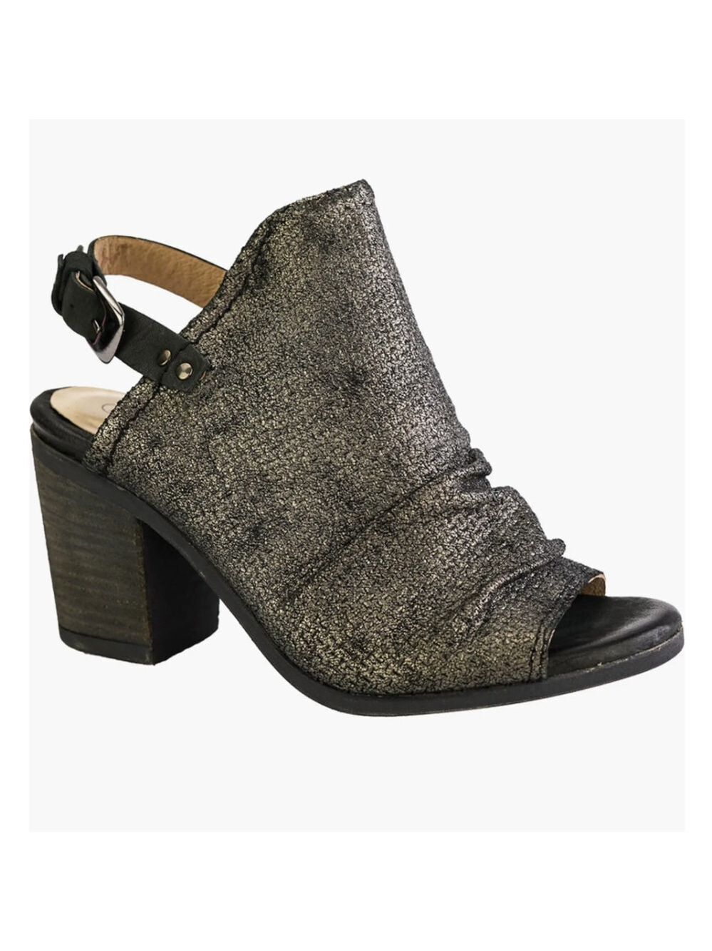 Unity.In.Diversity Size 41 Metallic Fretia Block Heel Sandal